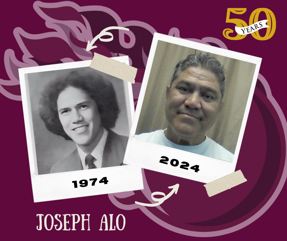 May be an image of ‎2 people and ‎text that says '‎50 YEARS YEARS سره 1974 2024 JOSEPH ALO‎'‎‎